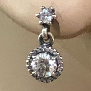 Pandora sterling silver CZ earrings
